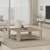 Adore Mobilya New Line Kare Orta Sehpa - Açık Ceviz Tori 90x35x90 CM