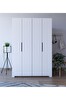 VM Vertex Mobilya Parma Monza 4 Kapılı Beyaz Gardırop Dolap 120 CM Vm30, 180 CM