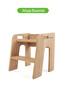 Rozitoys Çocuklar İçin Basamaklı Yükseltici Ahşap Tabure 40x35x34 CM