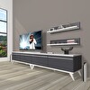 Decoraktiv Eko 220t MDF Retro TV Sehpa Ünitesi - Beyaz Antrasit
