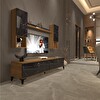 Decoraktiv Eko 5da MDF STD Gold TV Sehpa Ünitesi - Pera Siyah Mermer