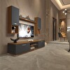 Decoraktiv Eko 5da MDF Dvd TV Sehpa Ünitesi - Ceviz Antrasit