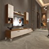 Decoraktiv Eko 5da MDF STD Silver TV Sehpa Ünitesi - Ceviz Beyaz