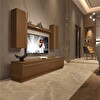 Decoraktiv Eko 5db MDF STD TV Sehpa Ünitesi - Naturel Ceviz