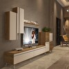 Decoraktiv Eko 6 MDF STD Krom Ayaklı TV Sehpa Ünitesi - Pera Beyaz