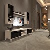Decoraktiv Eko 5da MDF Dvd Silver TV Sehpa Ünitesi - Beyaz Siyah