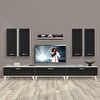 Decoraktiv Eko 8d SLM Retro TV Sehpa Ünitesi - Beyaz Siyah