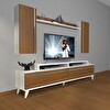 Decoraktiv Ekoflex 7 MDF Retro TV Sehpa Ünitesi - Beyaz Ceviz