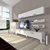 Decoraktiv Eko 6y SLM STD Silver TV Sehpa Ünitesi - Parlak Beyaz