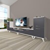 Decoraktiv Eko 9200 MDF Retro TV Sehpa Ünitesi - Beyaz Antrasit