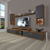 Decoraktiv Flex 5da130 MDF Gold TV Sehpa Ünitesi - Ceviz Antrasit
