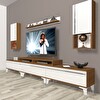 Decoraktiv Ekoflex 270ta MDF Silver TV Sehpa Ünitesi - Ceviz Beyaz