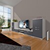 Decoraktiv Eko On2 MDF Dvd TV Sehpa Ünitesi - Beyaz Antrasit