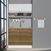 Decoraktiv Mini 100y MDF Hazır Mutfak Dolabı - Tezgah Dahil - Pera Beyaz