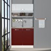 Decoraktiv Mini 90y MDF Hazır Mutfak Dolabı - Tezgah Dahil - Bordo Beyaz