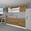 Decoraktiv Prestij 280 MDF Hazır Mutfak Dolabı - Tezgah Dahil - Naturel Pera