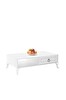 Adore Mobilya Country Orta Sehpa Mat Lake Beyaz 103x42x60 CM GXYXD