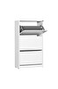 Adore Mobilya Flat Duo 73x119x26 CM 3 Katlı Geniş Mat Beyaz Ayakkabılık