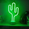 Evimdeyokyok Neon Işıklı Kaktüs Masa Gece Lambası Pil ve Usb