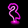 Evimdeyokyok Neon Işıklı Flamingo Yazılı Pil ve Usb Masa Gece Lambası