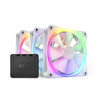 Nzxt F120 RGB Beyaz 120 mm Fan (3'lü Set) RF-R12TF-W1