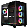 Frisby FC-9545G 7x120 MM RGB FAN Mid Tower ATX Siyah Gaming (Oyuncu) Kasa