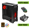 Green Striker Midtower Gaming Bilgisayar Kasası (3×120mm Fan 6 Fan Desteği Siyah) - 700W 80+ Bronze PSU Dahil