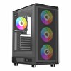 Power Boost PB-A601B 600W 80+ USB 3.2 LED ATX Mid Tower Siyah Kasa