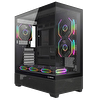 Rampage Hydra V5 850W 80+ Bronze Tempered Glass 6x12 CM ARGB Siyah ATX Gaming Kasa