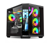 Quantum Gaming Sirius QT4000 Type-C 7xARGB Fan 850W 11.8" LCD Ekranlı ATX Oyuncu Bilgisayar Kasası