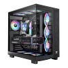 Thermaltake View 380 XL Temperli Cam ARGB USB 3.2 ATX Mid Tower Siyah Bilgisayar Kasası