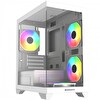 GameBooster GB-M6001W Sea View M-ATX 4X Gökkuşağı Fan Beyaz Akvaryum 600w Oyuncu Bilgisayar Kasası