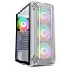 Power Boost VK-P1882BW ATX Fixed Rainbow Fan 80+ Beyaz 650w Oyuncu Bilgisayar Kasası