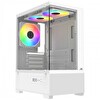 Power Boost PB-M5001W Sea View M-ATX 3x Rainbow Fan Beyaz Akvaryum 500W Oyuncu Bilgisayar Kasası