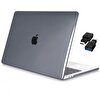 Codegen Apple 13" MacBook Pro A2338 M1 Kristal Gri Kılıf Koruyucu ve USB Çevirici