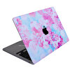 McStorey MacBook Pro M1-M2  A2338 Uyumlu Açık Pembe Sticker Laptop Koruyucu Kılıf FLOWER03