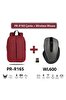 Classone PR-R165 Su Geçirmez Kumaş 15.6" Laptop Sırt Çantası - WL600 Kablosuz Mouse
