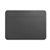 Gri Laptop Çantası Macbook Air Pro 15inc Deri El Çantası Notebook Kılıfı Wiwu