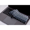 Siyah Gri Laptop Macbook Air Klavye Kılıfı Türkçe Q Harf Baskılı A1932 Ile Uyumlu Ombre