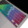 Pembe Yeşil Macbook Air M1 Klavye Kılıfı Türkçe Q Baskı A2179 A2337 Ile Uyumlu Dazzle
