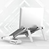 Beyaz Laptop Stand Notebook Yükseltici Stand Katlanabilir Ve Ayarlanabilir Hafif