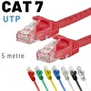 Irenis 5 Metre CAT7 Kablo Ethernet Network İnternet Lan Ağ Kablosu- Kırmızı