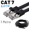 Irenis 1 Metre CAT7 Kablo S/FTP LSZH Ethernet Network Lan Ağ Kablosu Siyah