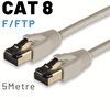 Irenis 5 Metre CAT8 Kablo F/FTP LSZH Ethernet Network LAN Ağ Kablosu Gri