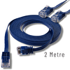 Irenis 2 Metre CAT6 Kablo Yassı Ethernet Network Lan Ağ İnternet Kablosu Mavi