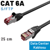 Irenis 25 CM CAT 6A S/FTP Ethernet Data Center Patch Kablo Siyah