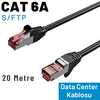 Irenis 20 Metre Siyah CAT 6A Kablo S/FTP Ethernet Data Center Patch Kablo