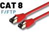 Irenis 5 M CAT8 Kablo F/FTP LSZH Ethernet Network Lan Ağ Kablosu Kırmızı