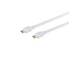 Irenis HDMI Kablo - 4K Destekli - Altın Uçlu - Naylon Örgü - Beyaz - 2 Metre