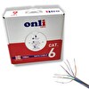 Onli 23AWG UTP CAT6 Network Kablosu Dış Ortam Şeffaf 100 MT Yerli Üretim